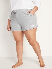 Extra High-Waisted Vintage Logo-Graphic Sweat Shorts -- 3-inch inseam