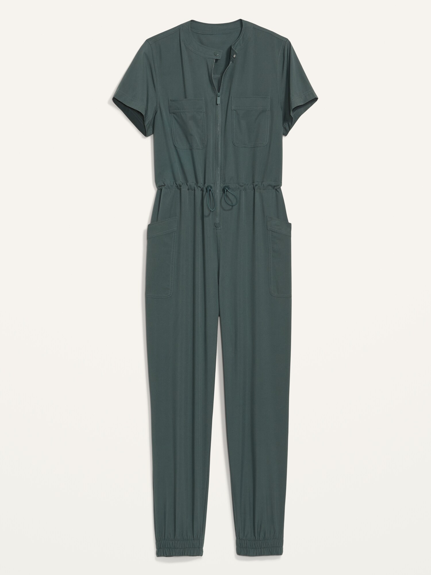 ShortSleeve StretchTech Collarless Jumpsuit Old Navy