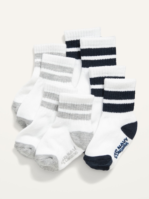 Unisex Crew Socks 4-Pack for Toddler & Baby