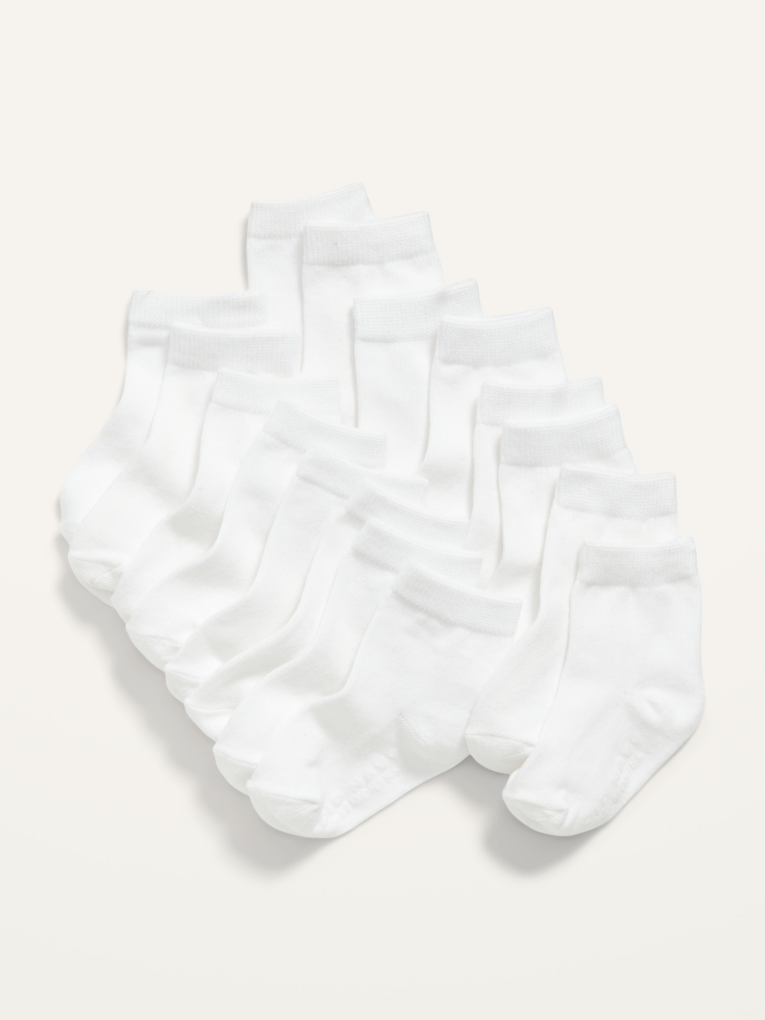 Old Navy Unisex Crew Socks 8-Pack for Toddler & Baby white. 1