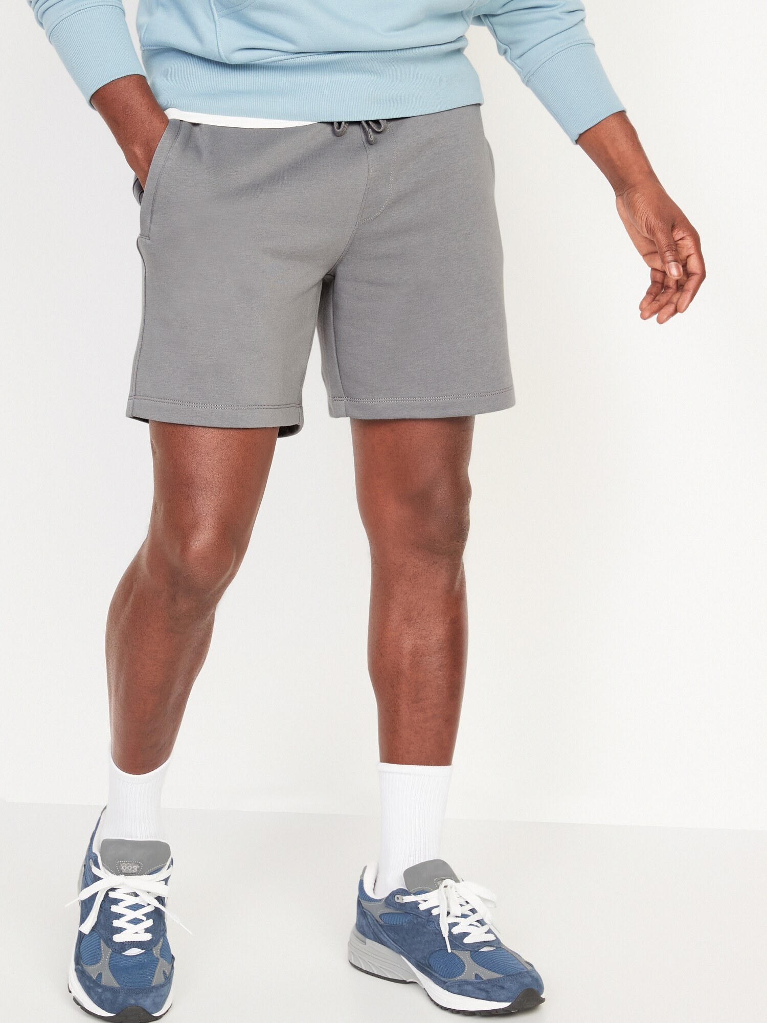 French Terry Zip-Pocket Sweat Shorts 