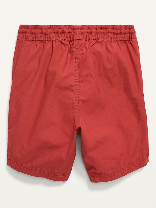 View large product image 2 of 2. Unisex Cotton Poplin Pull-On Shorts for Toddler