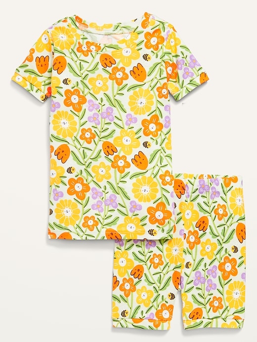 Unisex Graphic Pajama Shorts Set for Toddler & Baby