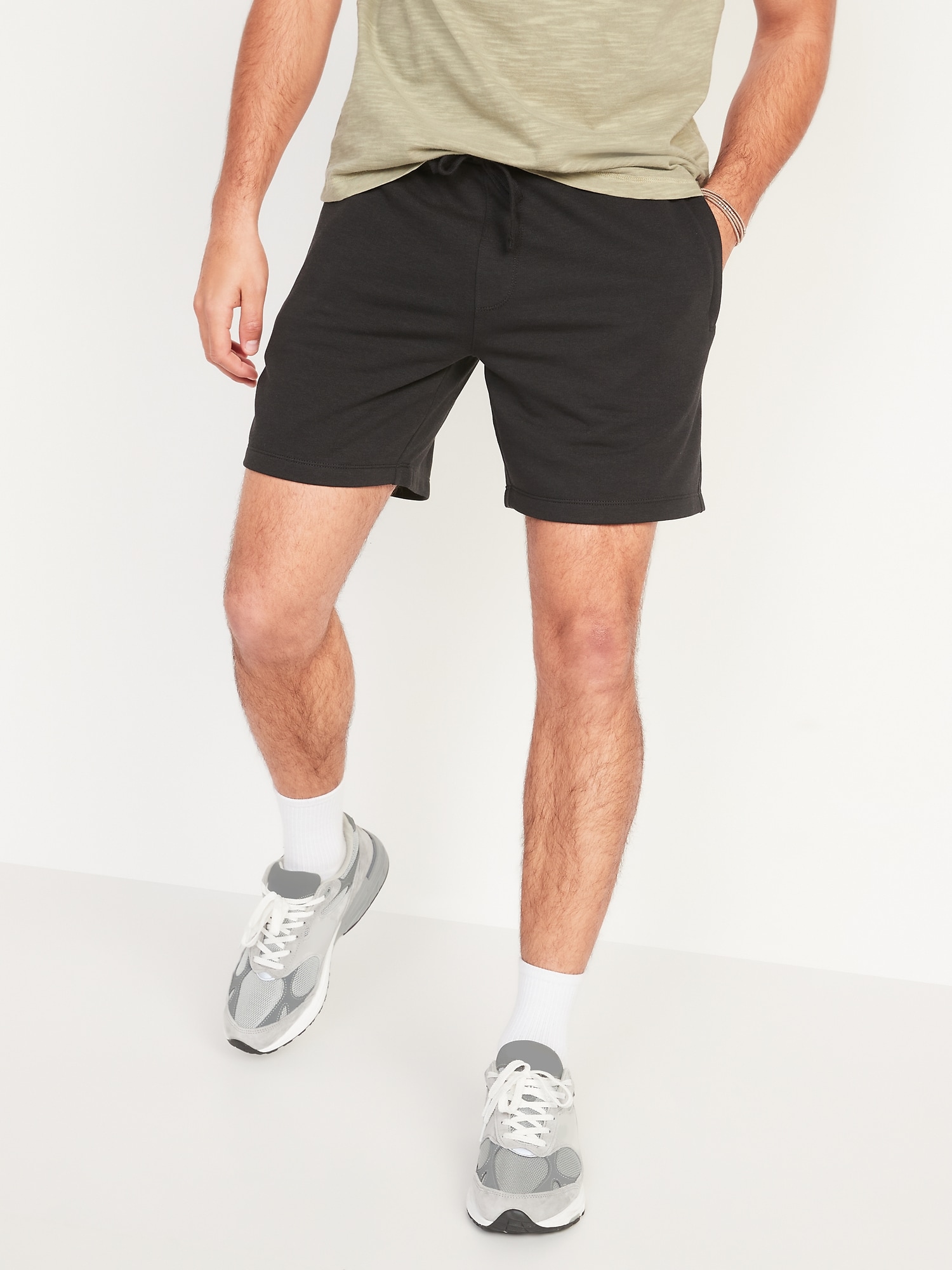 French Terry Zip-Pocket Sweat Shorts -- 7-inch inseam