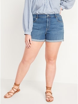 Mid-Rise Wow Jean Shorts for Women -- 3-inch inseam