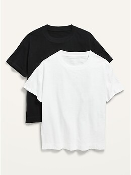 T-shirt confort rétro à manches courtes en tricot flammé pour Femme (paquet de 2)