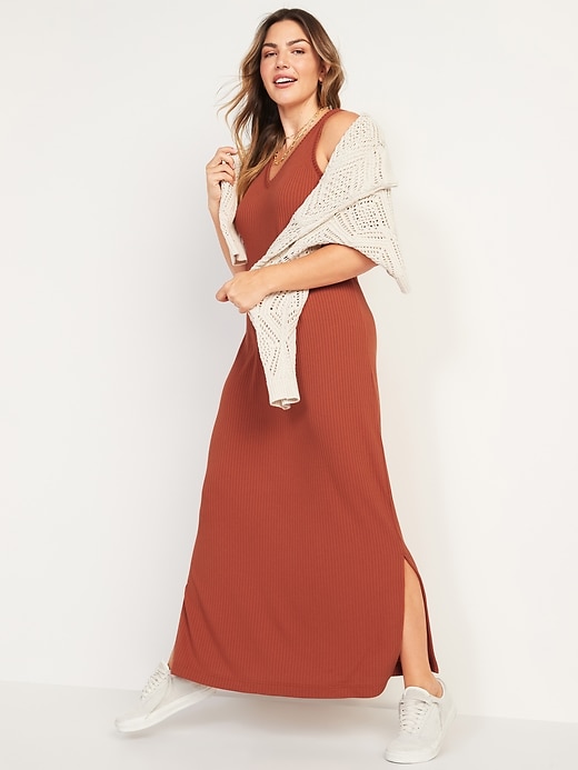 Image number 1 showing, Ribbed Maxi Dress