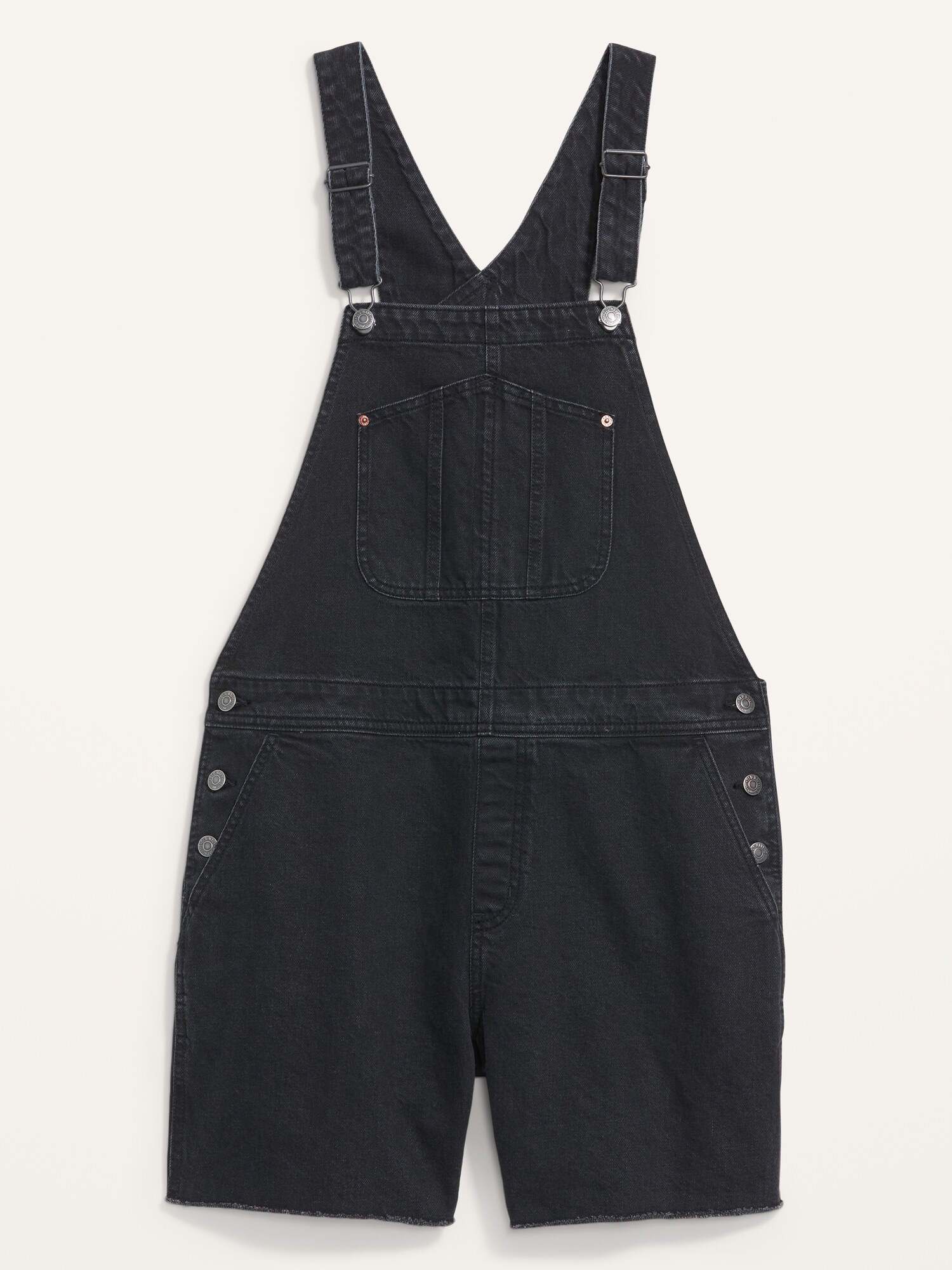 Non-Stretch Jean Short Overalls 