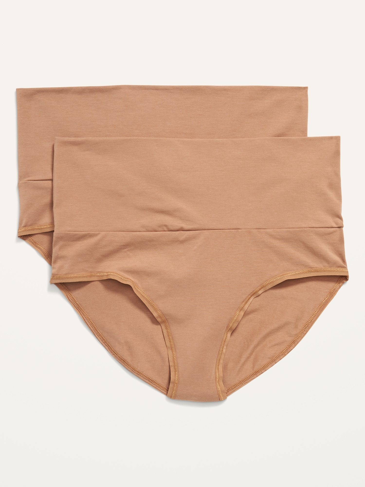 Maternity 2-Pack Rollover-Waist Supima® Cotton-Blend Hipster Underwear