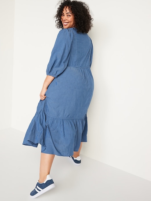 Image number 8 showing, 3/4-Sleeve All-Day Maxi Swing Dress for Women