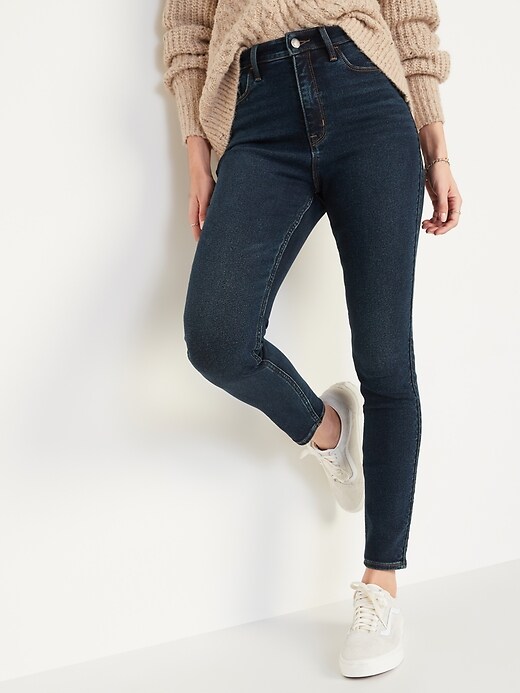 Image number 1 showing, Extra High-Waisted Rockstar 360° Stretch Super Skinny Jeans for Women