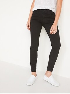 Mid-Rise Pop Icon Skinny Black Jeans for Women