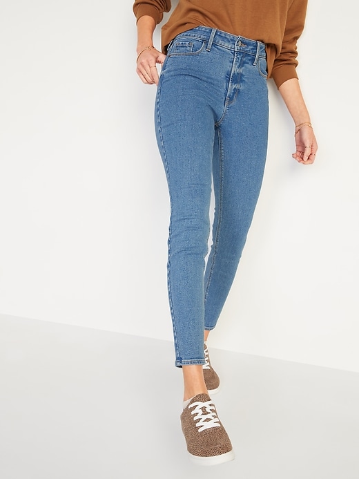 Image number 1 showing, High-Waisted Rockstar Super Skinny Jeans for Women