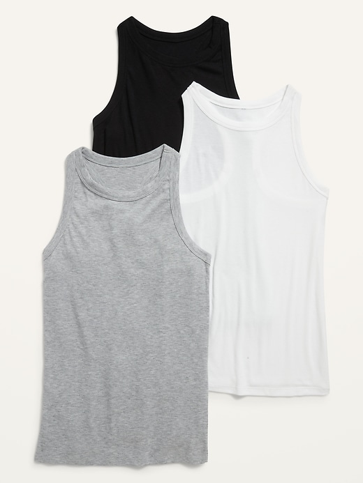 L'image numéro 1 présente Camisole UltraLite à dos nageur en tricot côtelé pour Femme (paquet de 3)