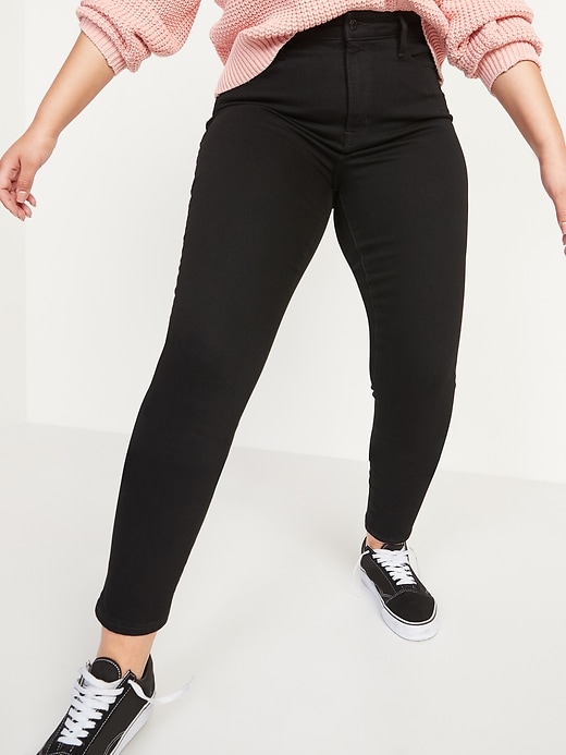 Image number 5 showing, High-Waisted Pop Icon Black Skinny Jeans