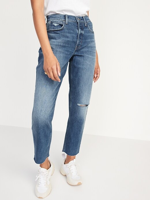 Curvy Extra High-Waisted Button-Fly Sky 