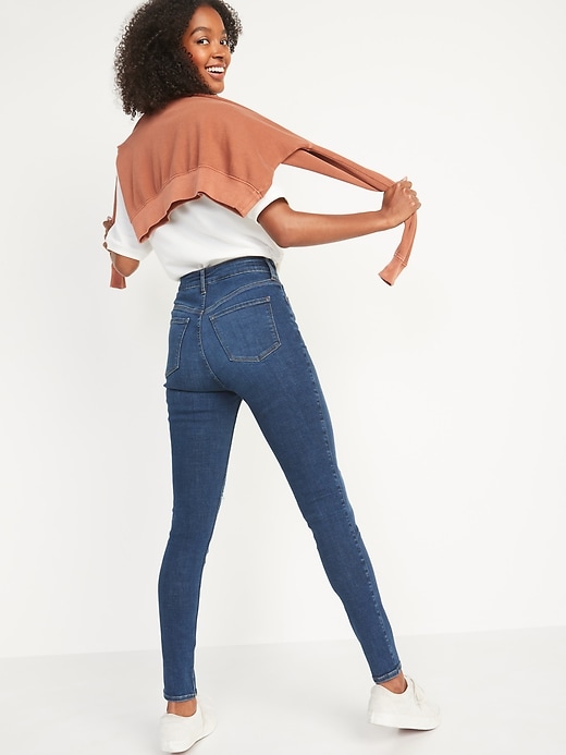 Image number 2 showing, Extra High-Waisted Rockstar 360&#176 Stretch Super Skinny Ripped Jeans for Women