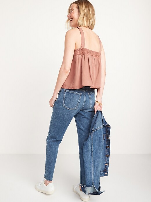 Image number 2 showing, Mid-Rise Boyfriend Straight Ripped Cut-Off Jeans