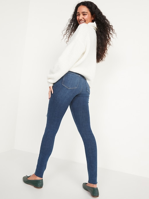 Image number 2 showing, Extra High-Waisted Rockstar 360&#176 Stretch Ripped Super Skinny Jeggings for Women
