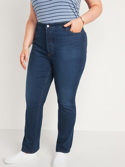 Image number 5 showing, Extra High-Waisted Button-Fly Kicker Boot-Cut Jeans for Women