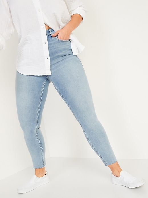 Image number 5 showing, Extra High-Waisted Rockstar 360° Stretch Super Skinny Cut-Off Jeans for Women