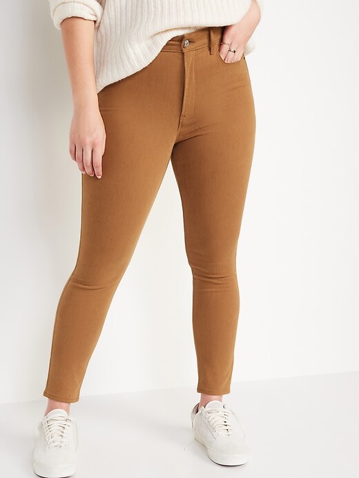 Image number 5 showing, High-Waisted Rockstar Super Skinny Pop-Color Jeans for Women
