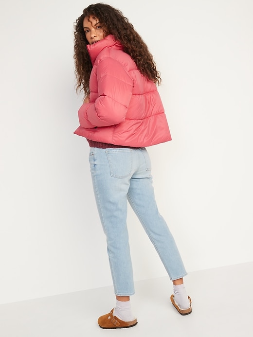 Image number 2 showing, Mid-Rise Built-In Warm Boyfriend Jeans for Women