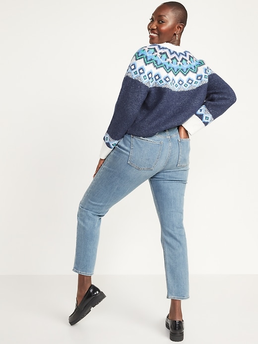 Image number 6 showing, Mid-Rise Built-In Warm Boyfriend Jeans for Women