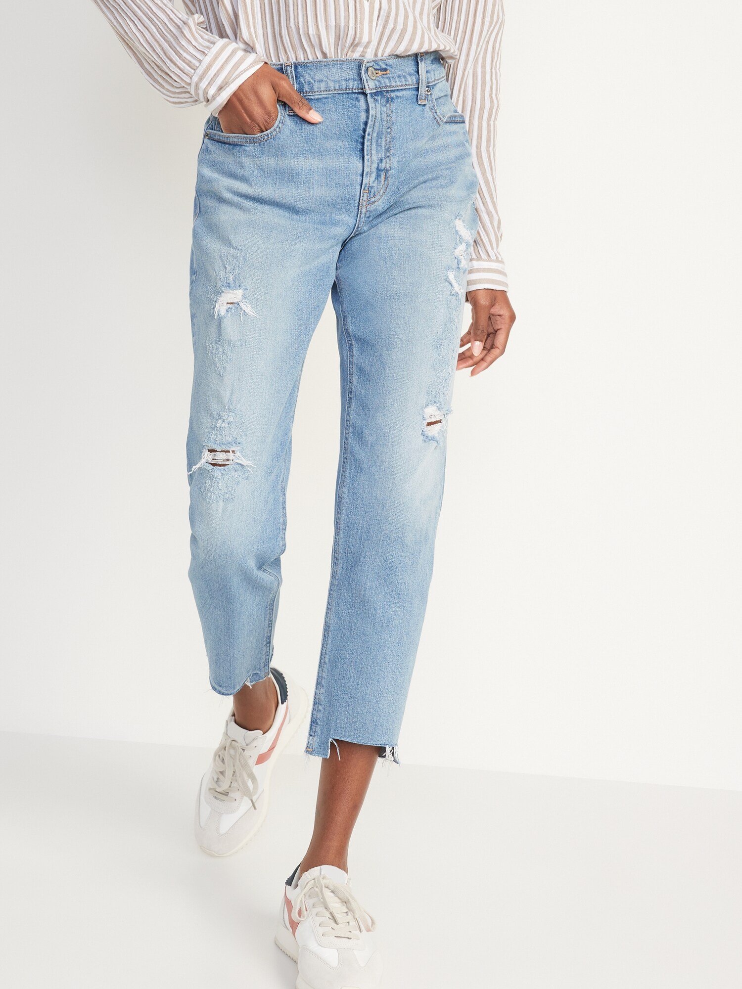 old navy white boyfriend jeans