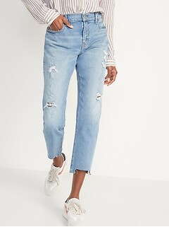 old navy ripped boyfriend jeans