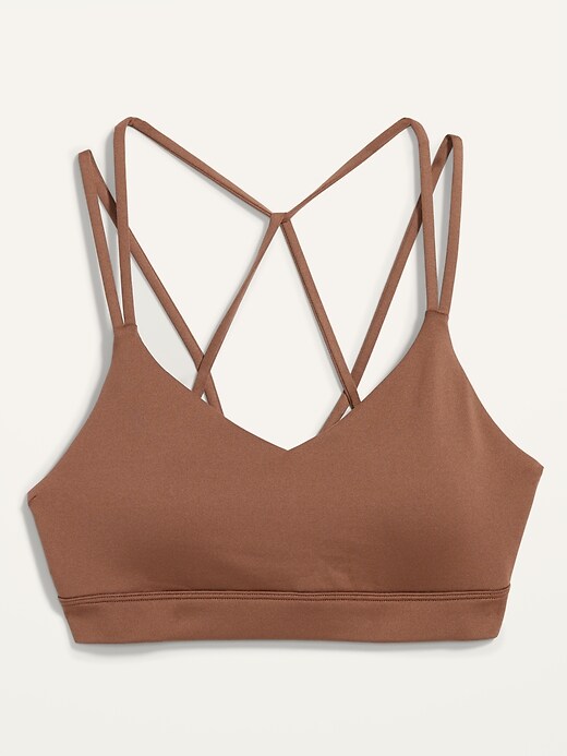 Image number 4 showing, Light Support Strappy V-Neck Sports Bra for Women