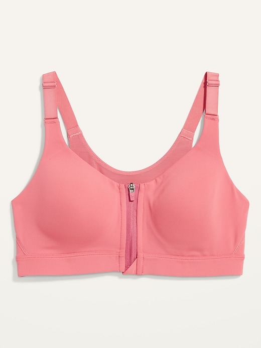 Image number 2 showing, High-Support PowerSoft Zip-Front Sports Bra for Women 38DDD-48D