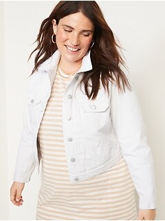 old navy womens white jean jacket