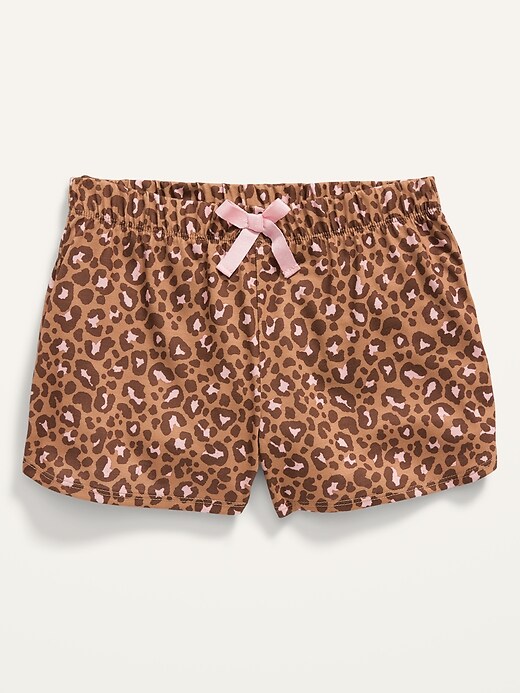 View large product image 1 of 2. Printed Jersey-Knit Pajama Shorts for Girls
