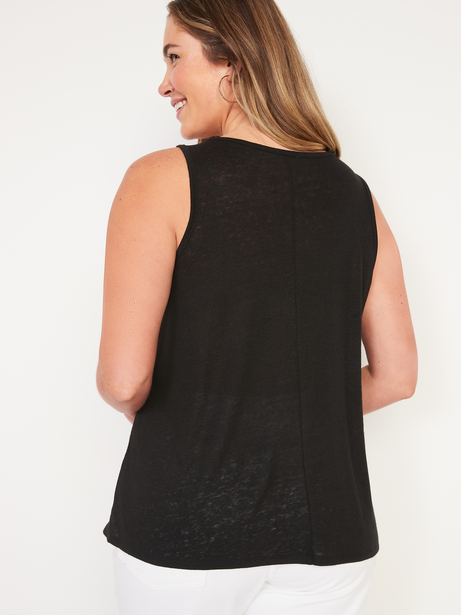 Maternity Sleeveless LinenBlend Jersey Nursing Top Old Navy