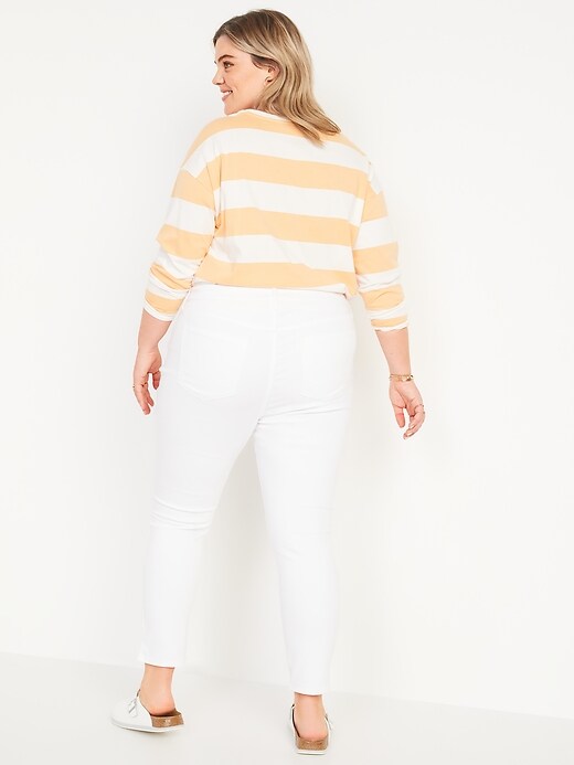 Image number 8 showing, High-Waisted Wow White Super Skinny Ankle Jeans for Women