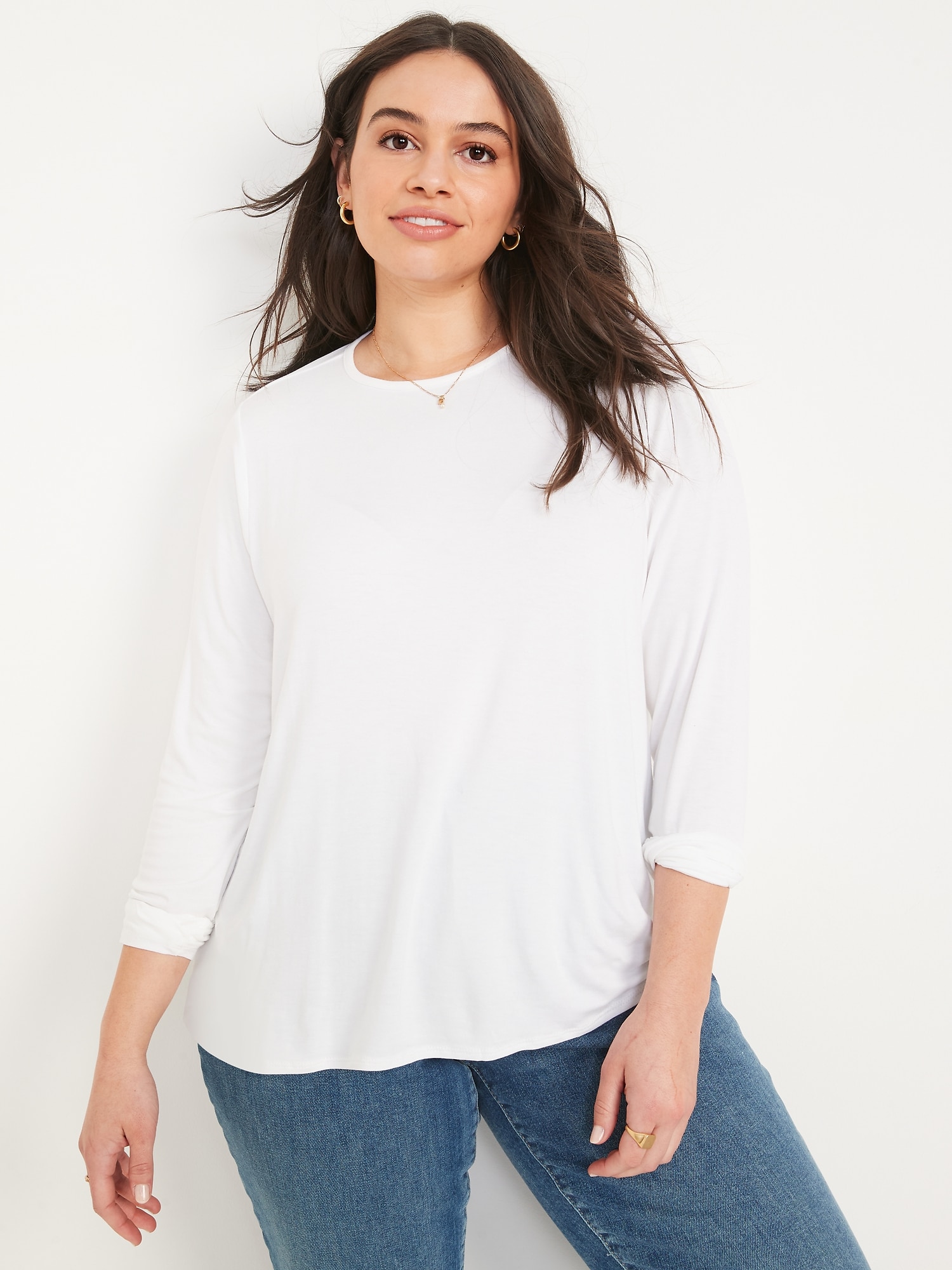 luxe crew neck tee old navy