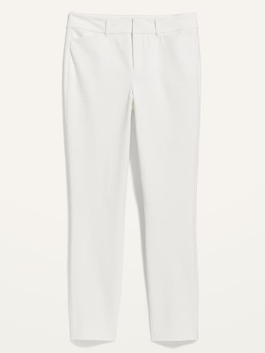 Image number 4 showing, High-Waisted White Pixie Skinny Ankle Pants for Women