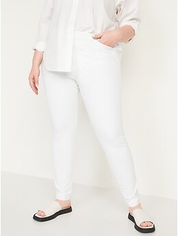Pantalon Pixie blanc pleine longueur à taille haute pour Femme
