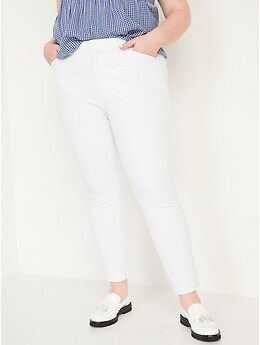 High-Waisted White Pixie Ankle Pants for Women