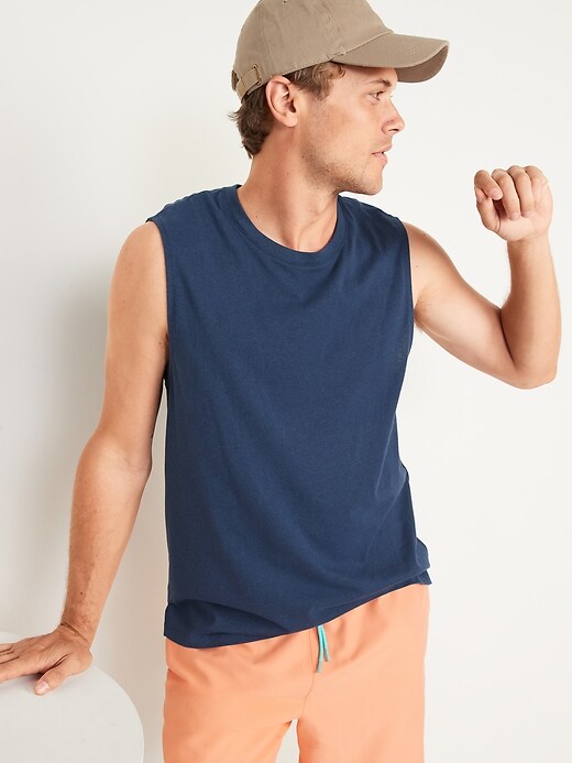 Image number 3 showing, Soft-Washed Sleeveless T-Shirt