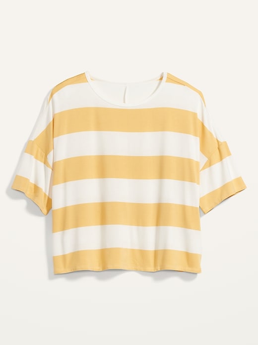 Luxe Oversized Cropped T-Shirt for Women