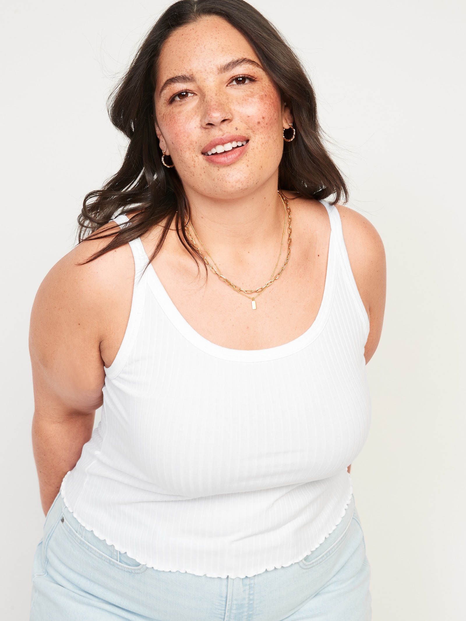Fitted Cropped Rib-Knit Cami Top for Women | Old Navy