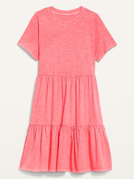 Image number 4 showing, Short-Sleeve Tiered Mini Swing Dress for Women