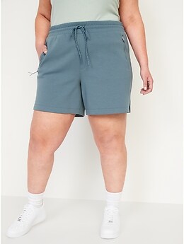 High-Waisted Dynamic Fleece Sweat Shorts for Women -- 6-inch inseam