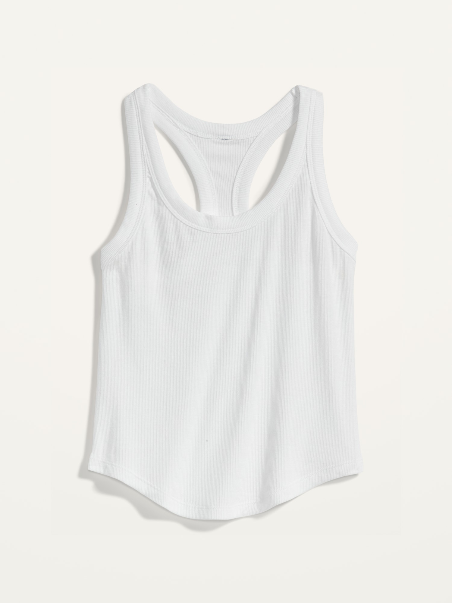 UltraLite Cropped Rib-Knit Racerback Tank Top