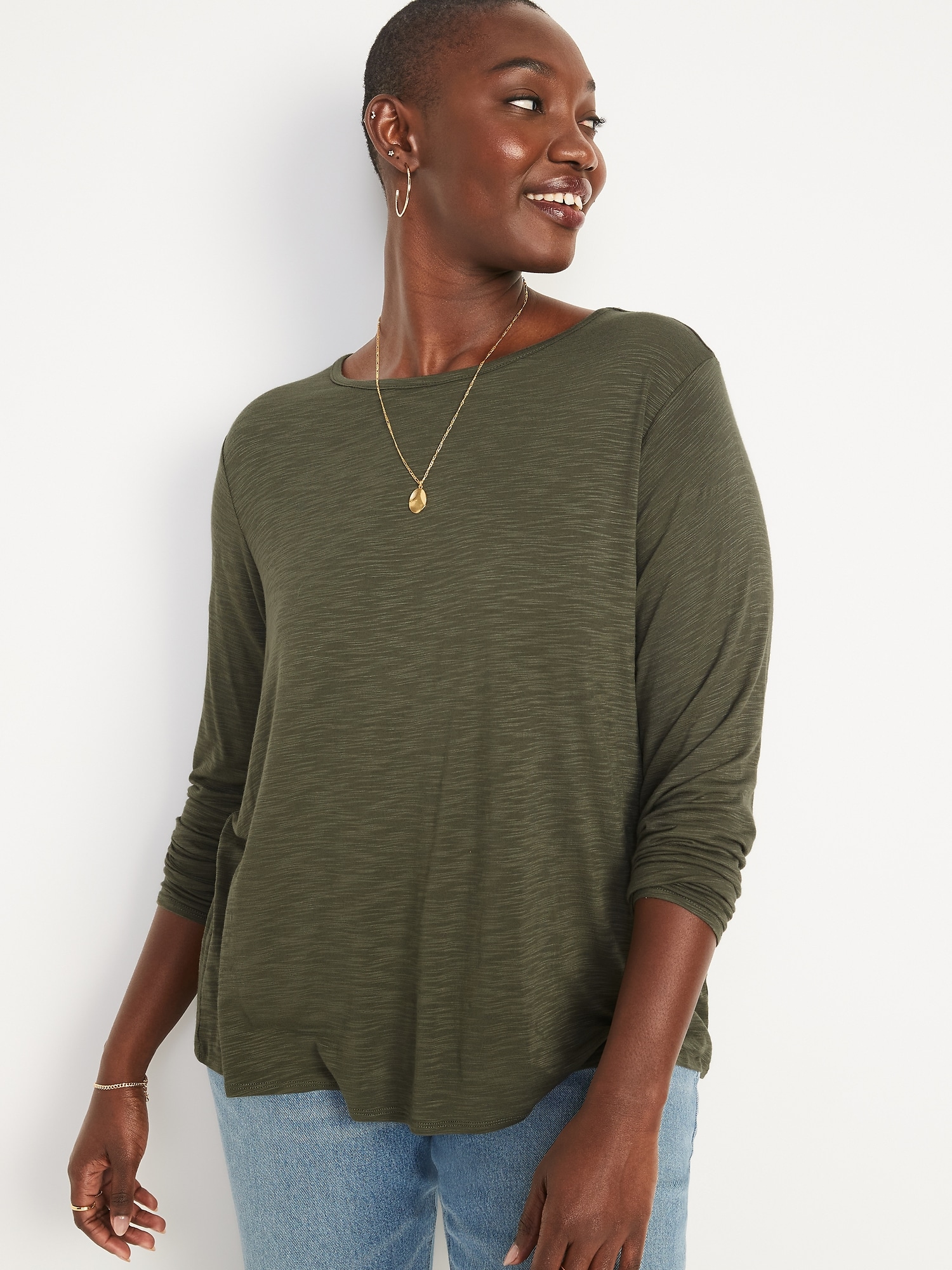 luxe crew neck tee old navy