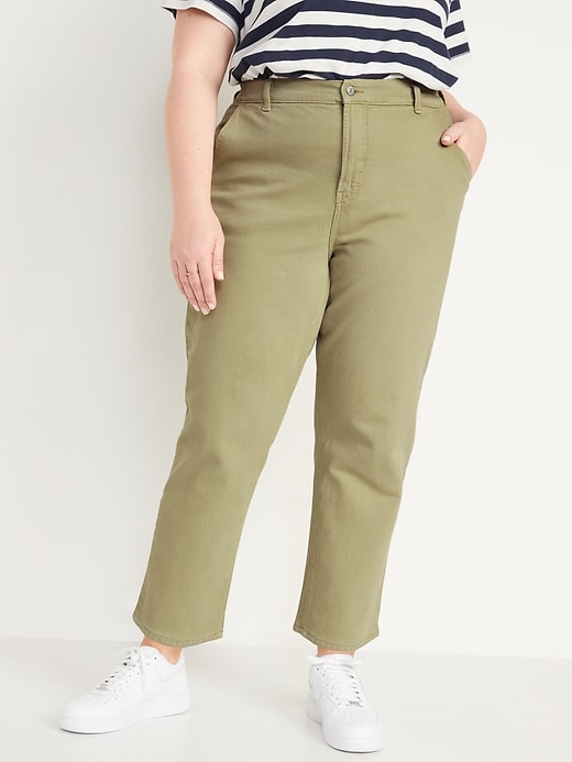 Extra High-Waisted Sky-Hi Straight Pop-Color Workwear Jeans for 