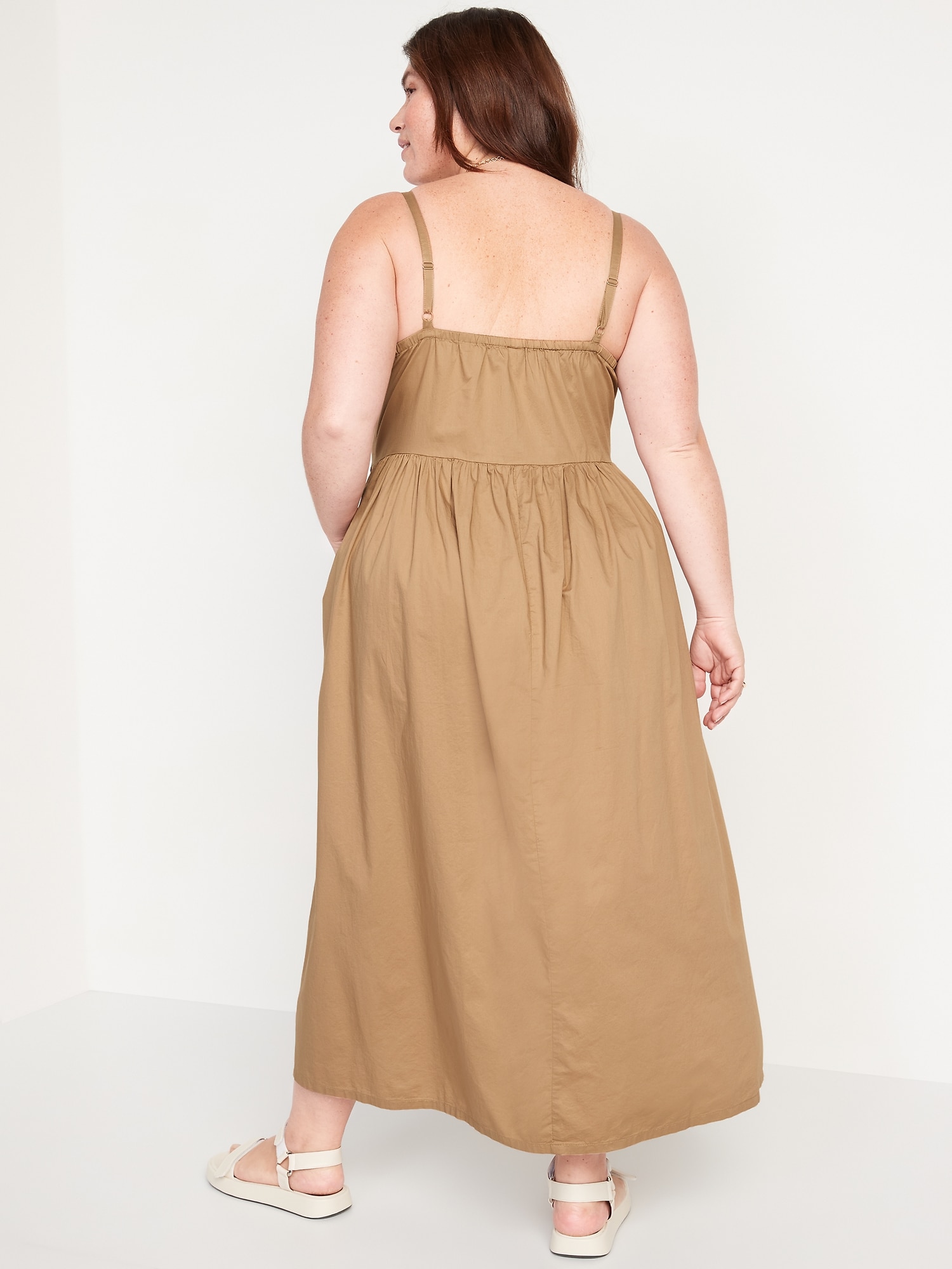 Cotton-Poplin Cami Maxi Swing Dress for Women | Old Navy