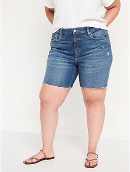High-Waisted O.G. Straight Cut-Off Jean Shorts For Women -- 7-inch inseam